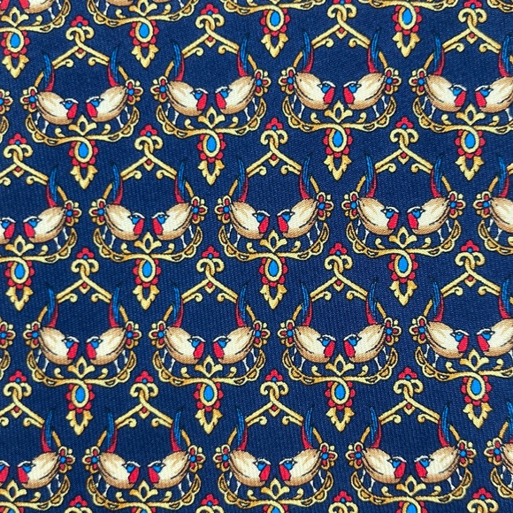 Salvatore Ferragamo Silk Quail? Bird Tie - Picture 3 of 8